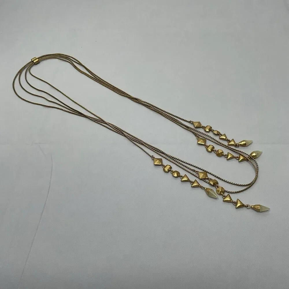 Stella & Dot Gold Long Necklace - Picture 6 of 8